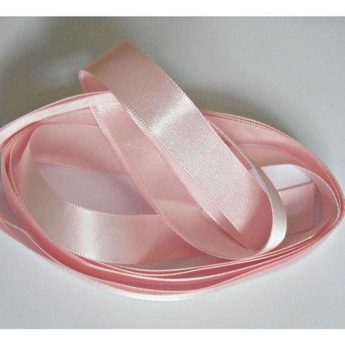 2m x 15mm pale pink satin ribbon