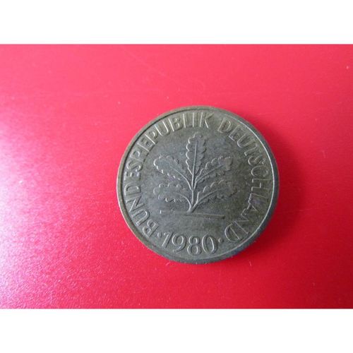 1980 GERMANY TEN PFENNIG F MINT MARK FREE POST. AAW