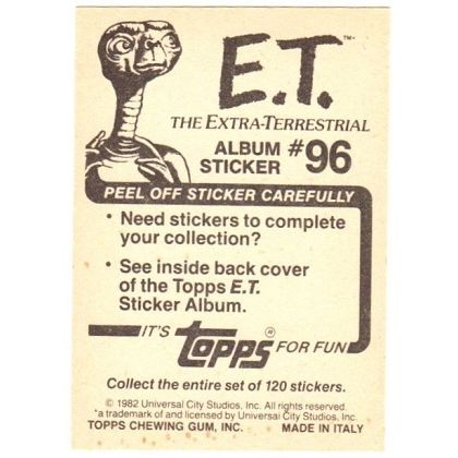 1982 Topps ET Album Sticker # 96