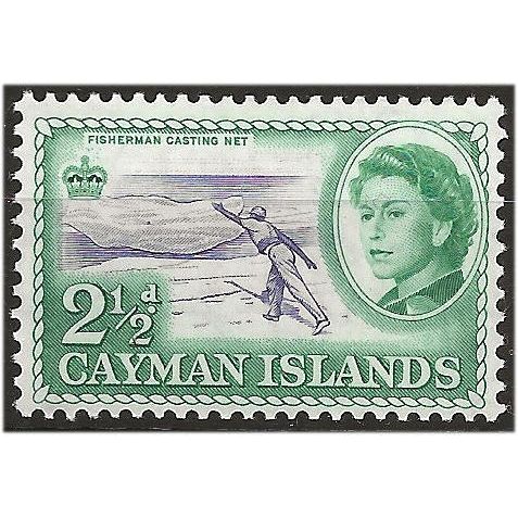 Cayman Islands 1954 SG153 2 1/2d Turquoise-Blue & Green Mounted Mint . ..