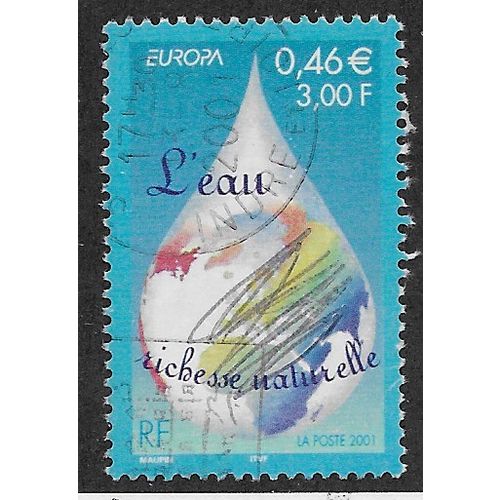 FRA 2001 3F 'EUROPA - WATER' FINE USED (EBID60-967)