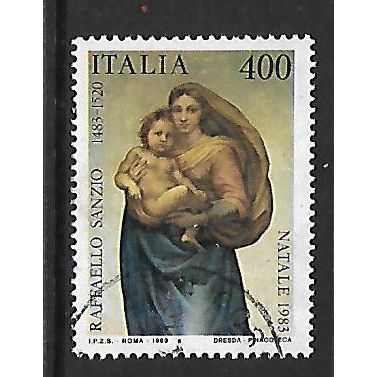 ITALY 1983 CHRISTMAS 400L SISTINE MADONNA SG 1817 FINE USED