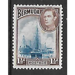 BERMUDA 1945 1 1/2d Lt BLUE AND PURPLE BROWN SG 1111b M / MINT