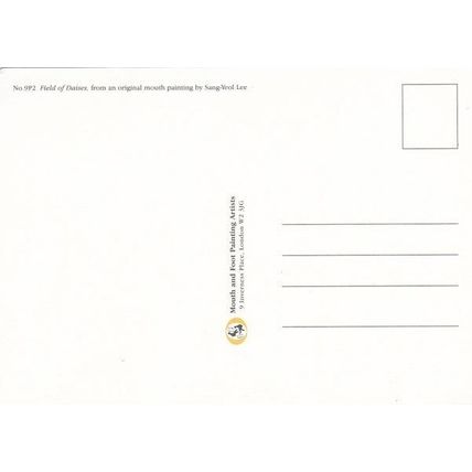 Sang Yeol Lee Field of Daisies Postcard Unused VGC
