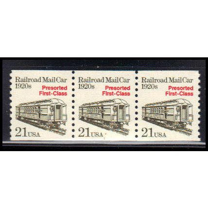 2265 21c Mail Car Fine MNH Dry Gum PNC 1/3 KA9105