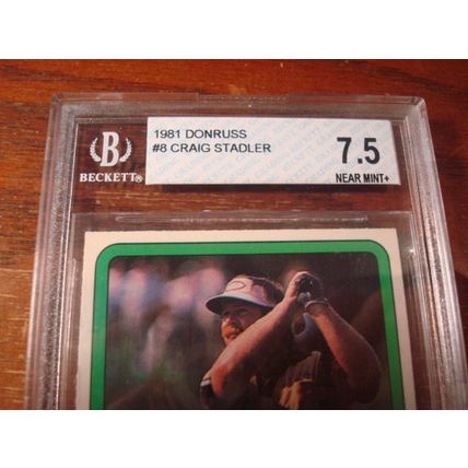 1981 Donruss, Graded Near Mint 7.5, CRAIG SRADLER, PGA Tour