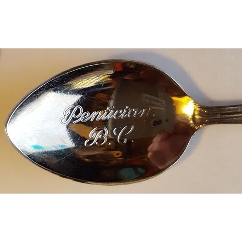 Penticton B. C. Collector Souvenir Teaspoon Ogopogo Spoon 4-3/16" long