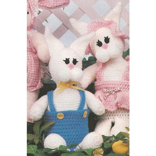 Crochet Rabbit Pattern Crocheted Easter Rabbit Baskets