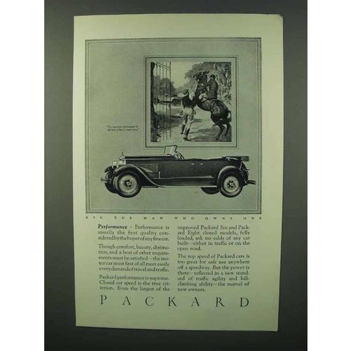 1926 Packard Cars Ad - Performance
