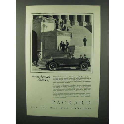1926 Packard Cars Ad - Serving America's Aristocracy
