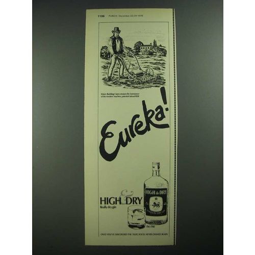 1977 High & Dry Gin Ad - Eureka