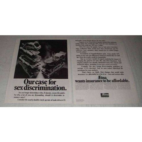 1981 Aetna Insurance Ad - Case For Sex Discrimination
