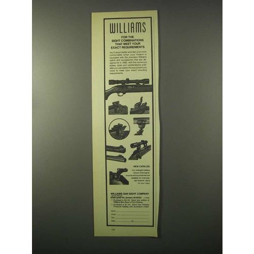 1980 Williams Gun Sight Ad - For the Sight Combinations