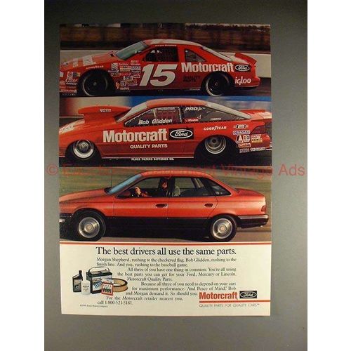 1991 Motorcraft Ad w/ Morgan Shepherd & Bob Glidden!!