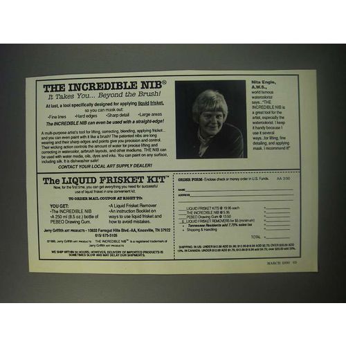 1990 Jerry Griffith Art Products Ad - Nita Engle