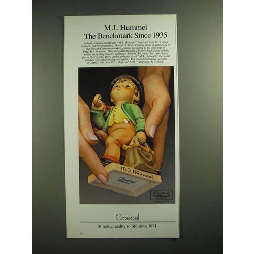 1985 M.I. Hummel Figurines Ad - The Benchmark Since 1935