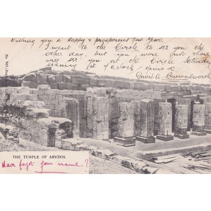 The Temple Of Abydos Egypt Old Postcard