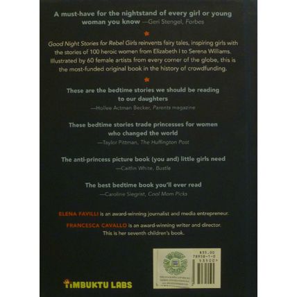 GOOD NIGHT STORIES FOR REBEL GIRLS 100 TALES OF EXTRAORDINARY WOMEN