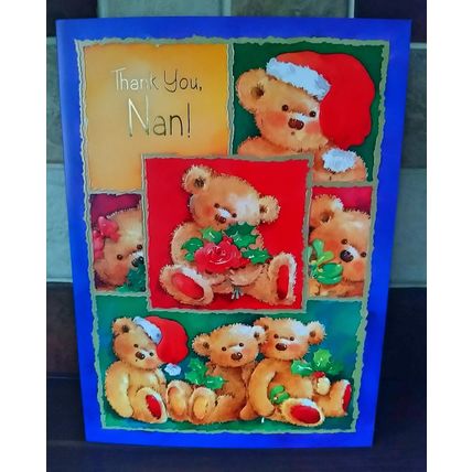 50% OFF Large Christmas Cards - Thank You, Nan 04 ** CLEARANCE SALE **