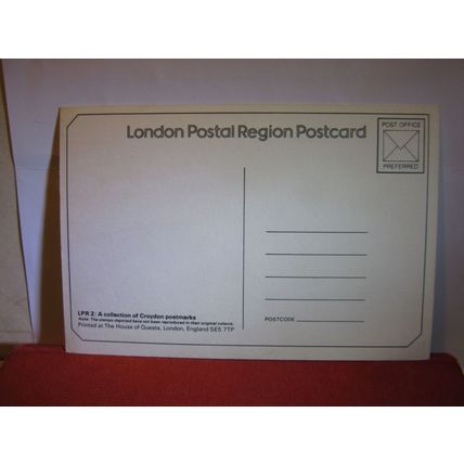 CROYDON POSTMARKS, LONDON POSTAL REGION POSTCARD unused postcard =