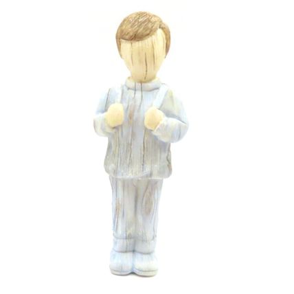 Julian Small Boy Dressed in Blue Ornament Figurine 12 CM Gift Home Decor Collect