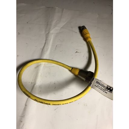 new BALOGH ROBOTIC/MACHINE CABLE ASSEMBLY CORDSET PWR 24/EXT/0.5M,10150544,EX