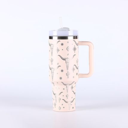 Yellowstone Pattern Stainless Steel With Straw Cup