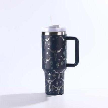 Yellowstone Pattern Stainless Steel With Straw Cup
