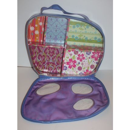 Hasbro The Littlest Pet Shop Vinyl Blue Flower Travel Storage Carrying Case