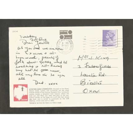 Postcard Devon John Hinde 2DC48 River Lyn Lynmouth