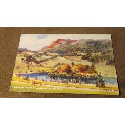 Valentines Art Colour Postcard -Pond & Cave Hill Belfast A1060 - Artist EW Trick