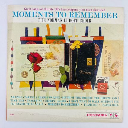 Norman Luboff Choir Moments To Remember Vinyl LP Record Album MONO CL 1423