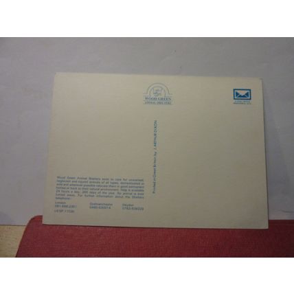 WOOD GREEN ANIMAL SHELTERS, WOOD GREEN, London unused postcard (a) =