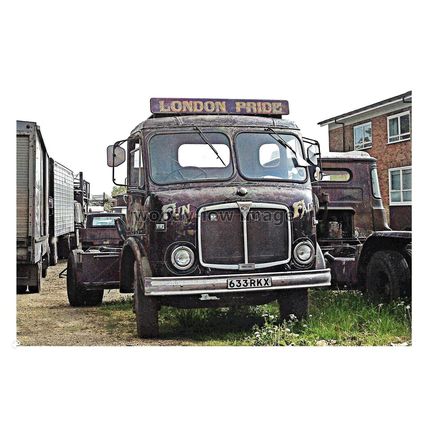 ptc6780 - Beds' - AEC London Pride Fun Fair Truck Reg. 633 RKX - print 6x4