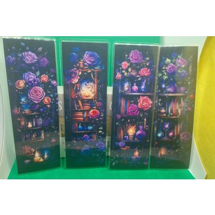 Magic Bookshelf Bookmarks Book Markers Gift For Reader (X4)