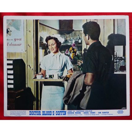 DOCTOR BLOOD'S COFFIN (1961) original UK FOH / Lobby card 2 *Kieron Moore*