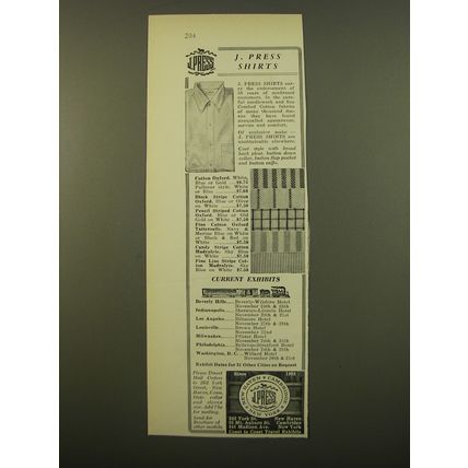 1961 J. Press Shirts Advertisement