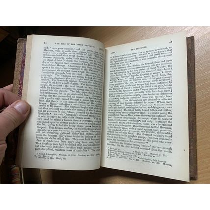 c1870s "THE RISE OF THE DUTCH REPUBLIC" VOL 3 JOHN L MOTLEY ANTIQUE BOOK (P4)