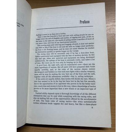 1964 1ST UK EDITION "YACHT RACING TACTICS" JOACHIM SCHULT HARDBACK BOOK (P4)