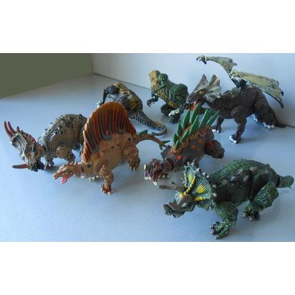 Vintage Dinosaur Bundle Dinosaurs Figures Toys Plastic Interchangeable Parts