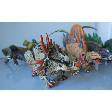 Vintage Dinosaur Bundle Dinosaurs Figures Toys Plastic Interchangeable Parts