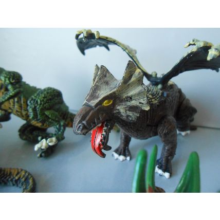 Vintage Dinosaur Bundle Dinosaurs Figures Toys Plastic Interchangeable Parts