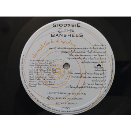 SIOUXSIE AND THE BANSHEES – THROUGH THE LOOKING GLASS - 12" ALBUM