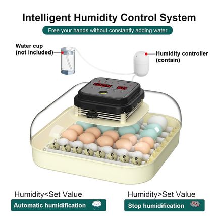 35 Egg Incubator with Automatic Egg Turning and Humidity Control, Incubator for