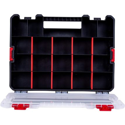 2-Pack Small Parts Organizer Box – Stackable Hardware Storage Organizer Case wit