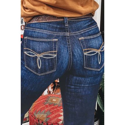 Sail Blue Western Stitch Patched Pocket Bootcut Jeans