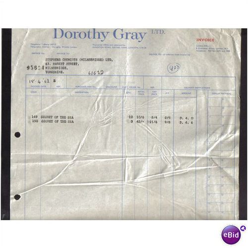 DOROTHY GRAY LTD,RAYNES PARK,LONDON,SW20, 18/4/62