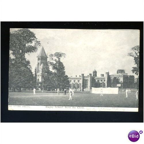Warwickshire RUGBY SCHOOL Cricket Postcard by Rugby Press