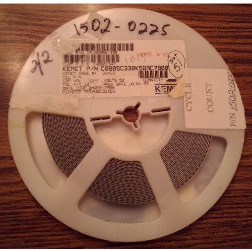 Lot of 2460: Kemet C0805C330K5GAC7800 :: 50V 33pF Capacitors