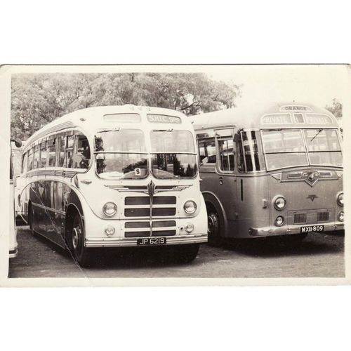 Bus Photo St Helens Co-Op AEC Regal JP6219 Orange Coaches Leyland Tiger MXB809